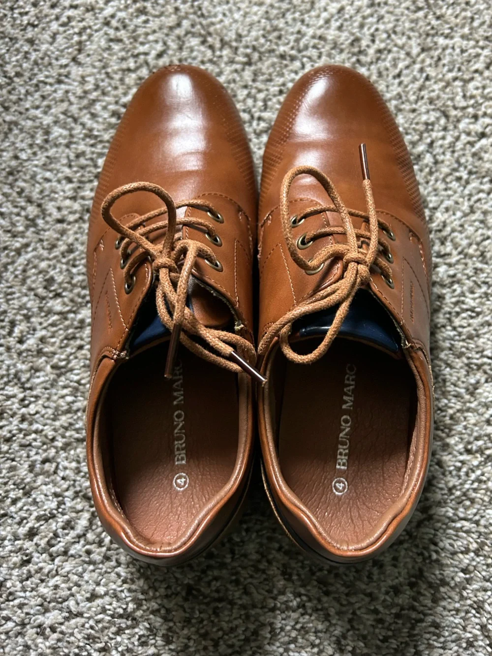 Bruno Marc | Boys Lace-Up Dress Shoes in Cognac Brown